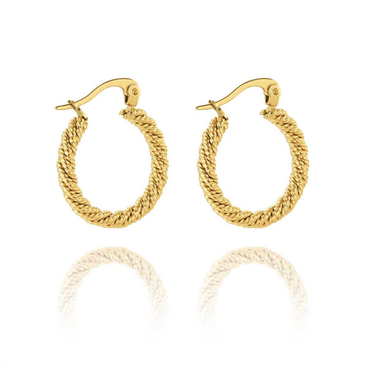 Gold-Plated Crescent Earrings