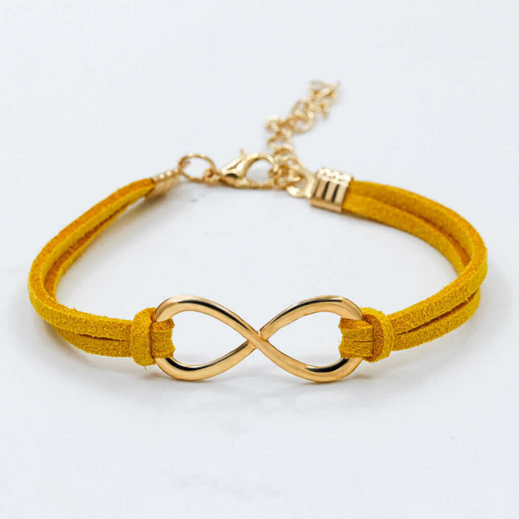 Fashion Symbol 8-Shape Leather Cord Bracelet