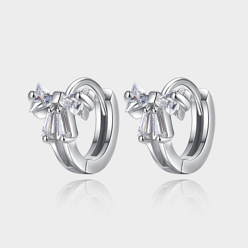 Diamond-Studded Bowknot Women’s Earrings and Studs