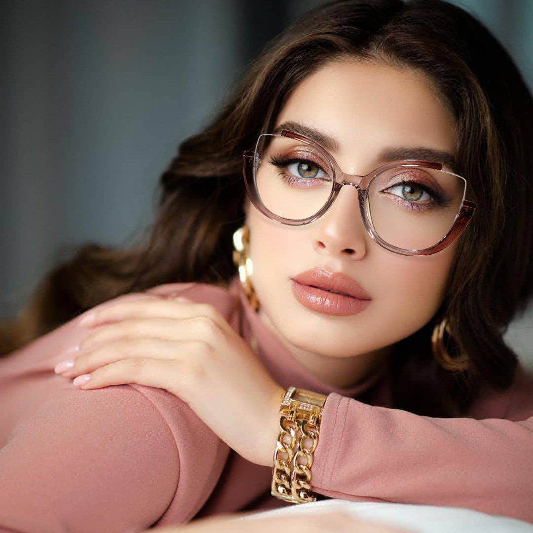 Retro Minimalist Half-Frame Blue Light Glasses