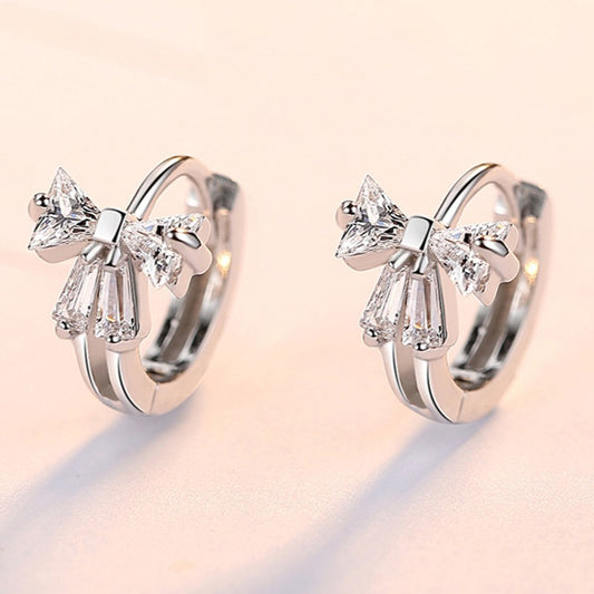 Diamond-Studded Bowknot Women’s Earrings and Studs