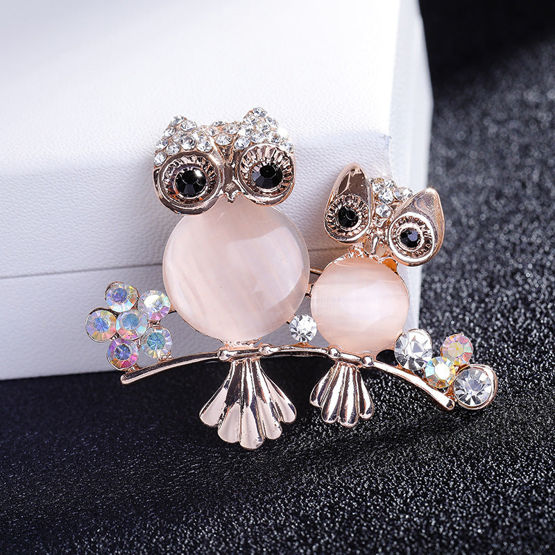 Fashion Cartoon Brooch with Rhinestones - Custom Design