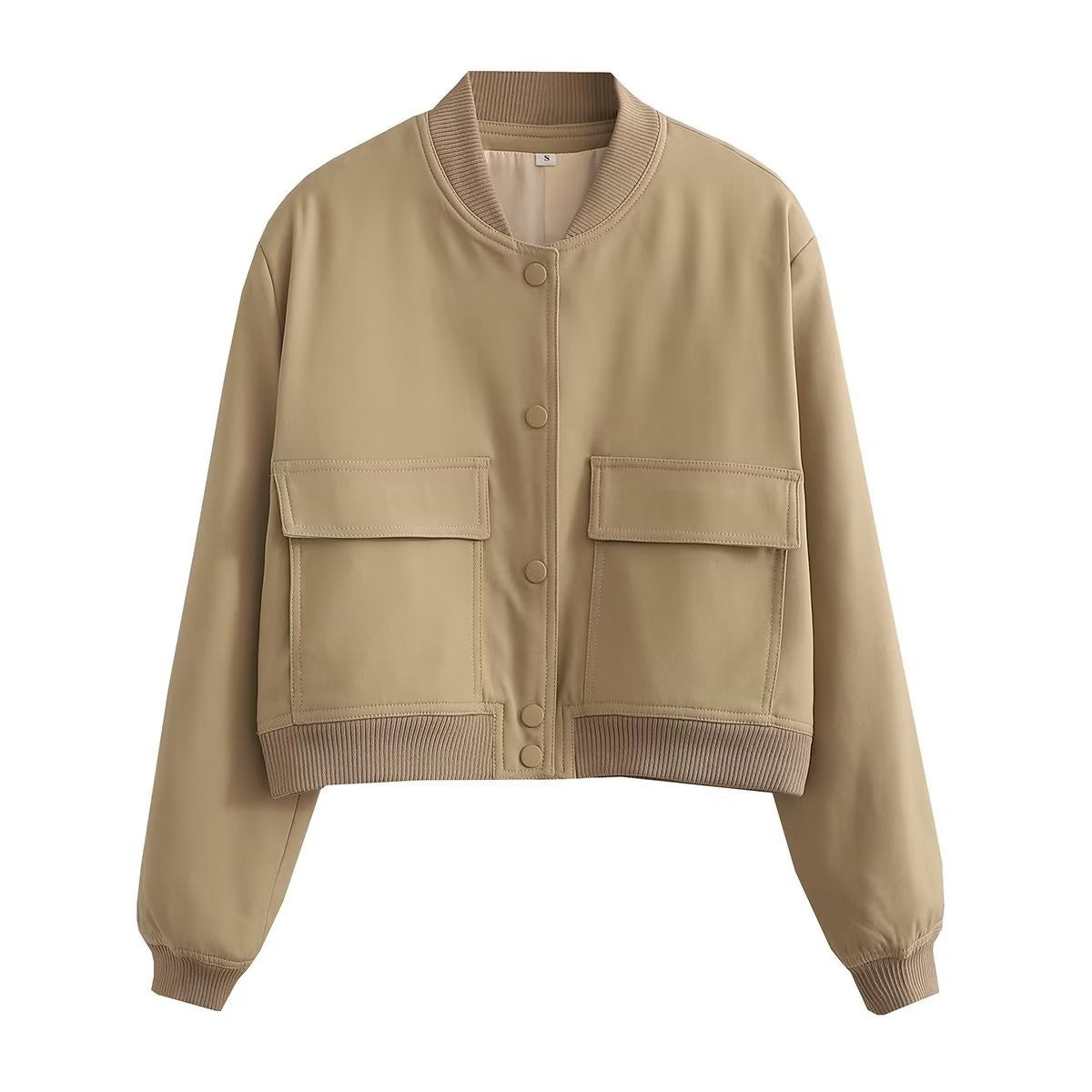 Women’s Jacket with Stand Collar and Pockets (A19621)